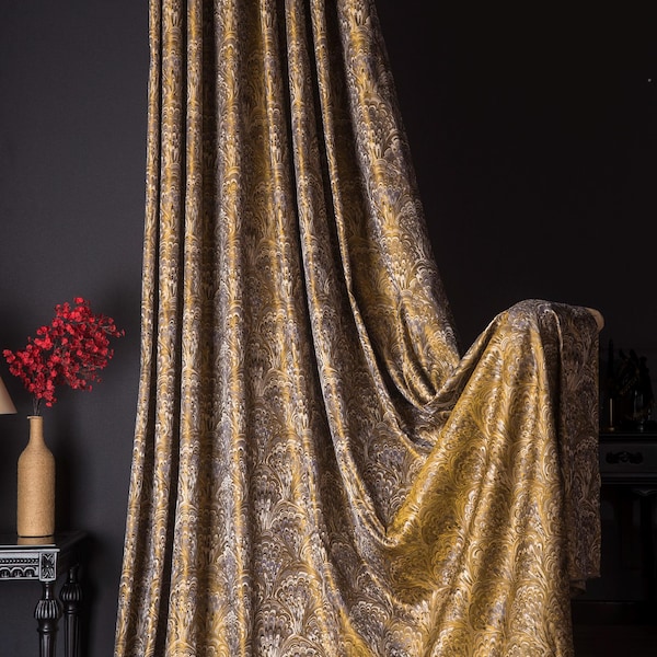 Zen Creative Designs Flocking Damask Curtain Panel – 58” Wide, Rod Pocket, For Window Or Photography Backdrop-889372