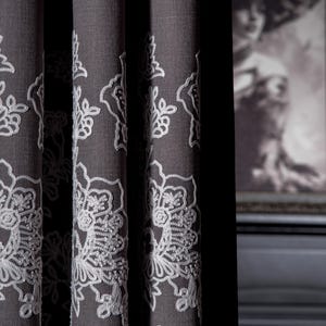 Embroidered Curtain, Curtain for Bedroom and Living room, Modern Drape, Flowered Pattern Curtain, Linen Curtain, Blackout Curtains.