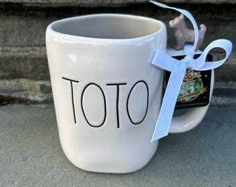 Rae Dunn Wizard of Oz Toto the Dog Mug with Toto on Handle