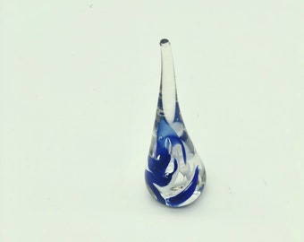 Blue and white hand sculpted ring tree/holder