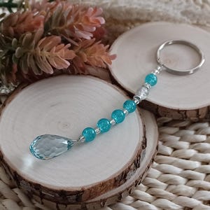 Handmade Glass Bead Keychain - Glass sun catcher,  Bag Charm