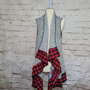 Buffalo plaid vest