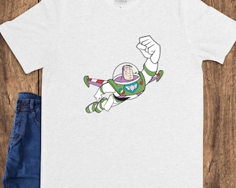 Flying Space Ranger Shirt, Retro Galaxy Hero Tee, 2026 Family Vacation Top, To Infinity Graphic Apparel, Vintage Movie Character Fan Gift
