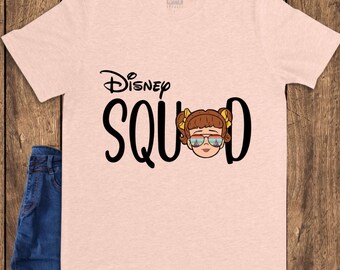 Camiseta Disney Squad, Camiseta Retro Vintage para Muñecas, Conjuntos para Vacaciones Familiares en Parques Temáticos, Merchandising para Viajes al Reino Mágico, Camisetas Gruesas para Grupos 2026