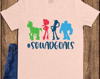 Toy Story Squad Goals Shirt, Disney Family Vacation Tee, Woody Buzz Jessie Bullseye Group Shirt, 2026 Magical Kingdom Trip Graphic Tee
