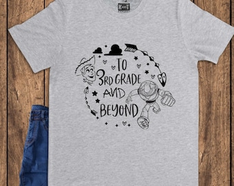 3rd Grade and Beyond Shirt, Back to School Buzz Tee, Third Grade Space Ranger Shirt, First Day of School Tee, 2026 Student Graphic Outfit