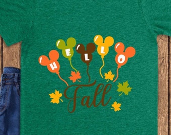 Disney Hello Fall Shirt, Disney Fall Shirt, Disney Autumn Shirt, Disney Mickey Mouse Shirt, Disneyland Fall Thanksgiving Shirt