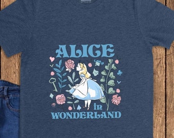 Alice in Wonderland T-Shirt, Disney Princess Tee, Floral Design