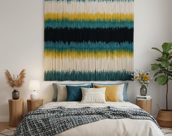 Large Macrame Wall Hanging: Sound Absorbing Decor Acoustic Home Decor Tapestry — Modern Boho, Vibrant Textile Art for LivingRoom & Bedroom