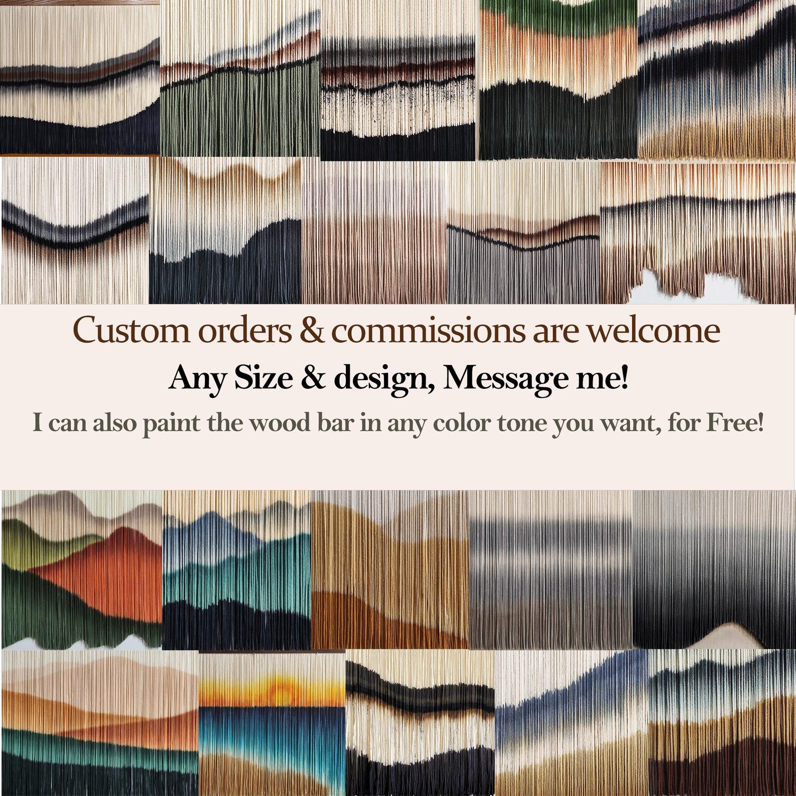 Modern Fiber Art Minimalist Textile Wall Art Macrame Wall Hanging ... - Minimalist Penthouse Textiles Decor With Wall Decals