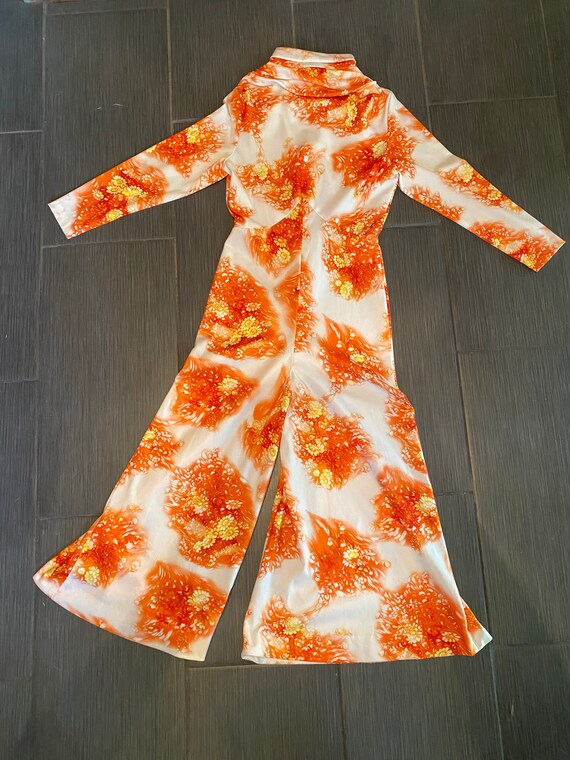 Seventies floral jumpsuit bell bottom