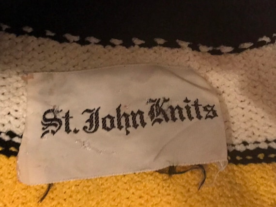 Early St. John Knits ultra mod striped minidress … - image 3