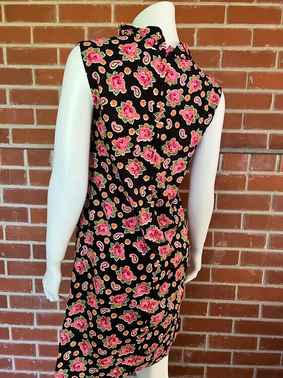 Black and pink vintage floral dress - image 3