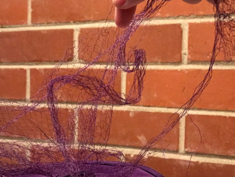 Vintage purple velvet pillbox hat