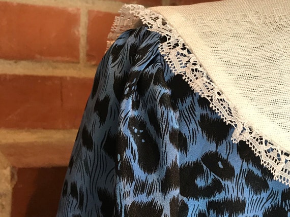 Vintage double breasted animal print dress - image 3