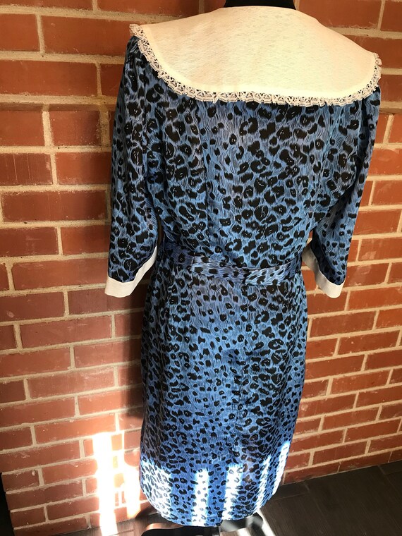 Vintage double breasted animal print dress - image 6