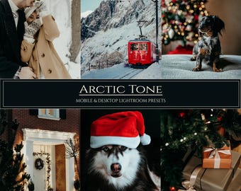 10 Arctic Tone Lightroom Mobile & Desktop Presets – December Christmas Winter Holiday Family Warm Filters