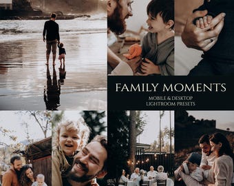 10 rodzinnych momentów w programie Lightroom Mobile & Desktop Presets | Filtry portretowe dla mamy, noworodka, dziecka, ciepłego i jasnego