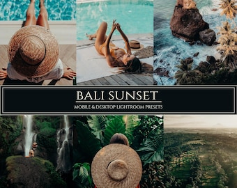 Bali Sunset – Lightroom Presets for Mobile + Desktop, Warm Summer Filters (DNG, XMP)