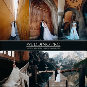 10 Wedding Pro Lightroom Mobile & Desktop Presets | Portrait Presets | Dark Presets | Moody Presets | Warm Filters | Bright Presets | luxury