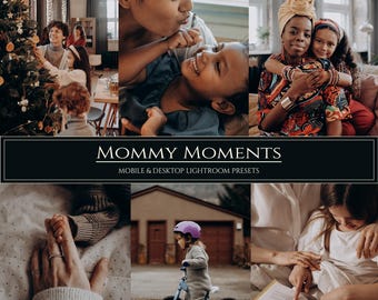 Mommy Lightroom Presets – 10 Warm Bright Filters for Family & Newborn Photos (Mobile + Desktop)