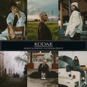 10 Kodak Lightroom Mobile & Desktop Presets | Portrait Presets | Wedding Presets | Moody Presets | Warm Film Filters | Beauty Couple