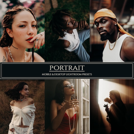 10 Portrait Lightroom Presets for Mobile & Desktop | Warm, Moody, Light, Dark Filters | Family Photography