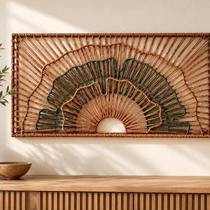 Handmade Woven Fiber Wall Art | Boho Rustic Home Decor (40×80cm)