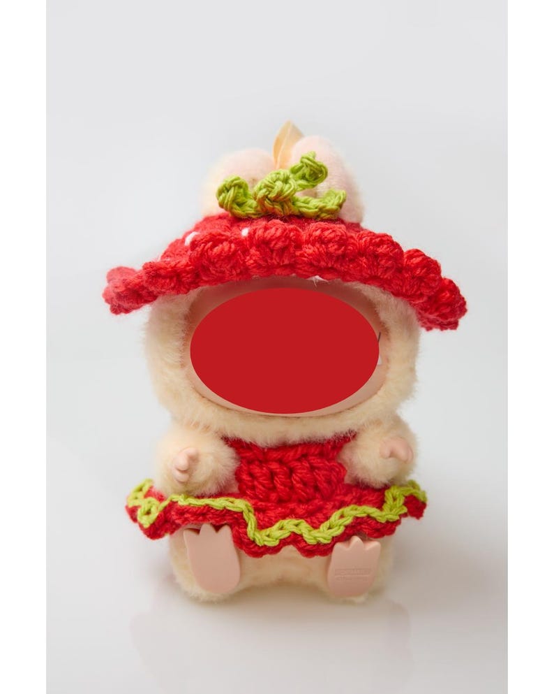 Labub Strawberry Outfit Crochet Pattern | Hat and Dress Set | Labub ...