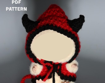 Crochet Devil Outfit Pattern | Monster Doll Clothes (PDF)
