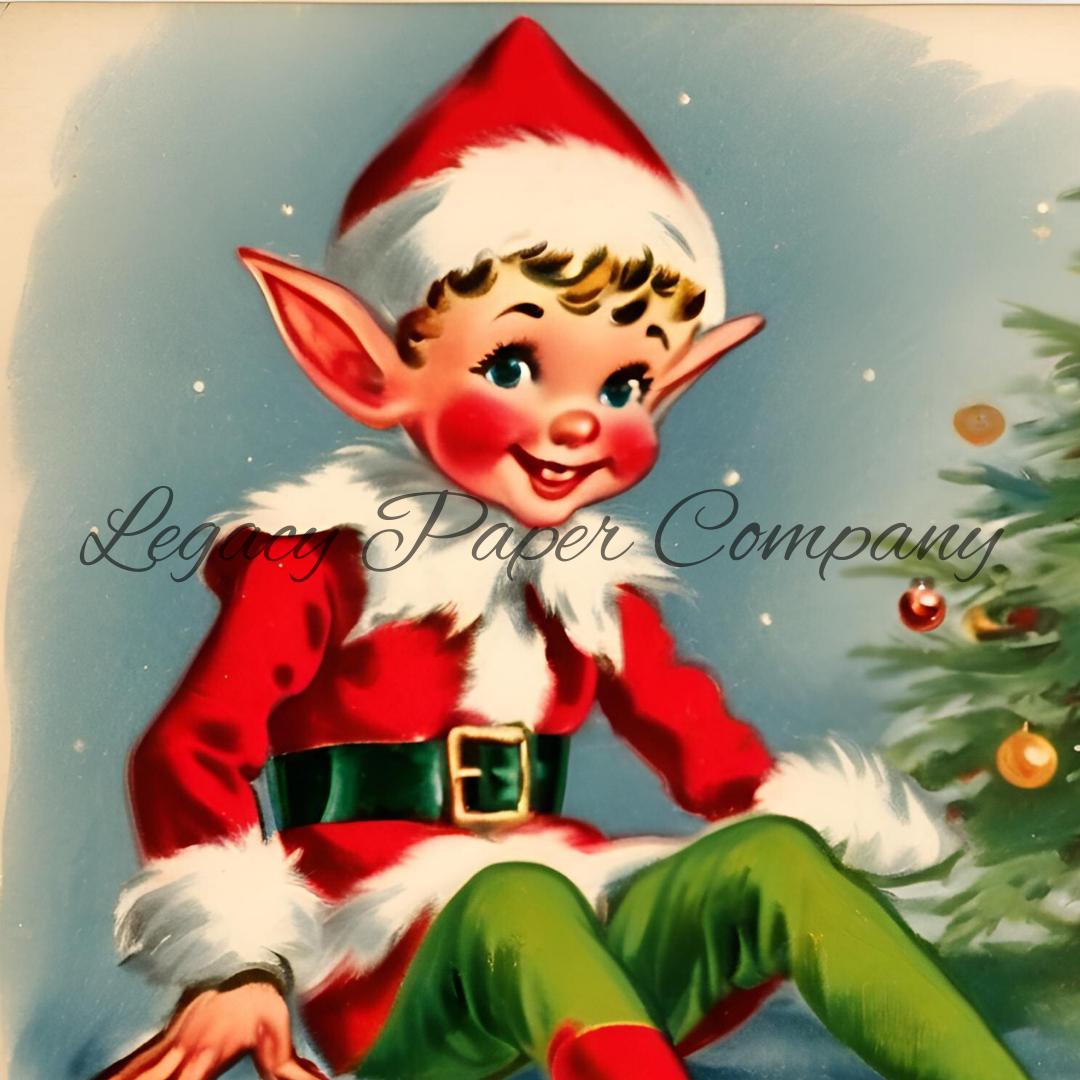 1950s, 1960s Vintage Elves Clipart Pack | 10 Pngs | 300 DPI Digital ...