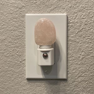 Rose Quartz Gemstone LED Nightlight with Light Sensor