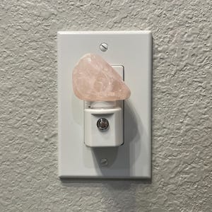 Rose Quartz Gemstone LED Night Light with Light Sensor