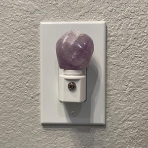 Amethyst Gemstone LED Night Light with Light Sensor