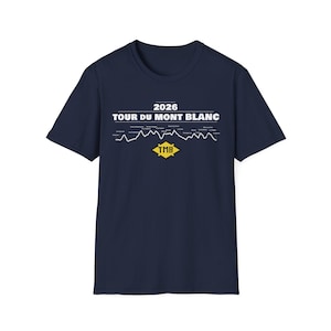 2026 Tour du Mont Blanc Trail Map T-Shirt