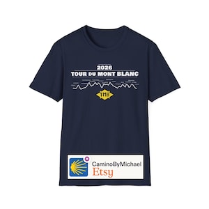 2026 Tour du Mont Blanc Wanderkarte T-Shirt