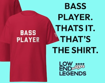 Minimalist Bass Player Shirt – Funny Bassist Gift – Simple Unisex Musician Tee for Low-End Legends
