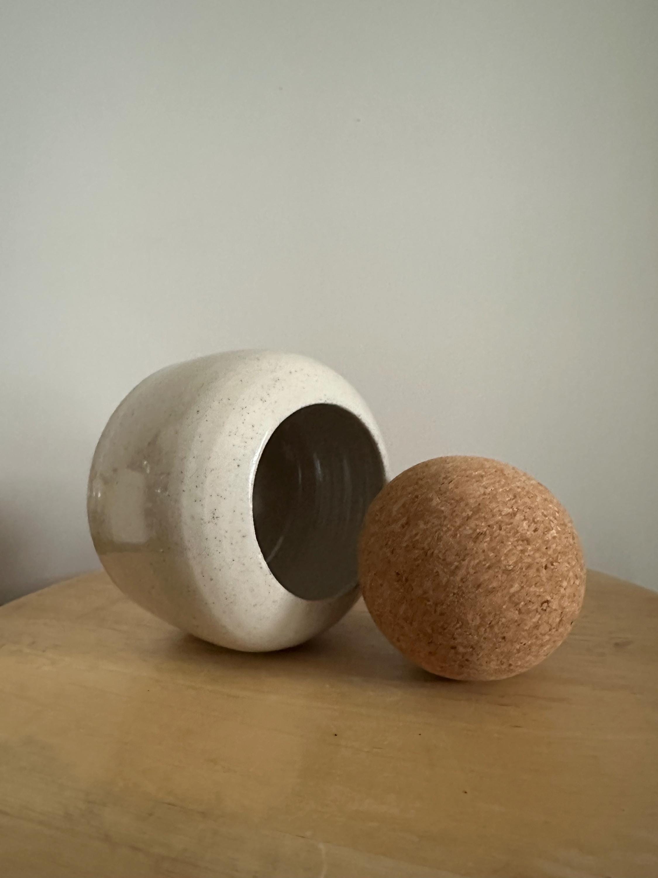 Pot à Sucre En Céramique Avec Couvercle Bambou Et Cuillère - Capacité 250 Ml, Lavable, Pour Sucre, épices, Sel