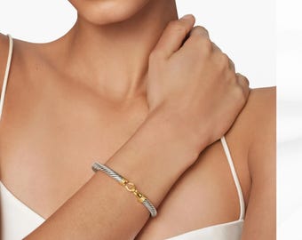 ILYADAGEMS-Cuff Bracelet for Women Twisted - Jewelry Gift