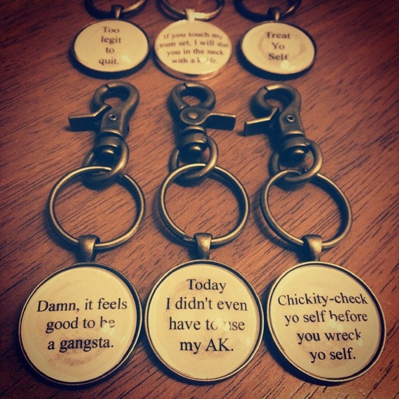 CUSTOM quote keychain lyric poetry literature custom quote Etsy