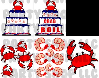Druckbare Krabbe Boil Party Dekorationen