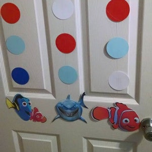 Printable Finding Nemo Hanging Cutout Danglers, Birthday Party Decorations