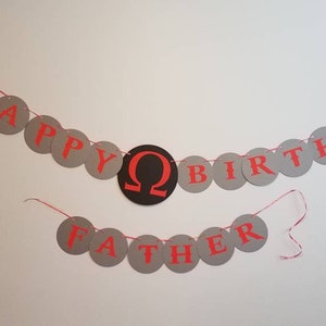 Printable God of War Happy Birthday Banner Party Decorations