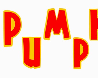 Afdrukbare "Pompoenen" Jurassic Park Letters/Banner, Instant Download Jurassic Park Decoraties