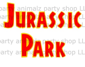 Letras/Faixa de Entrada do Jurassic Park para Imprimir, Download Instantâneo, Decorações do Jurassic Park