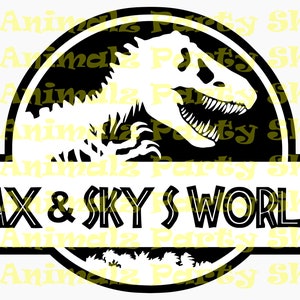 Large Printable Custom Name Jurassic Park Banner , Instant Download Jurassic Park Decorations