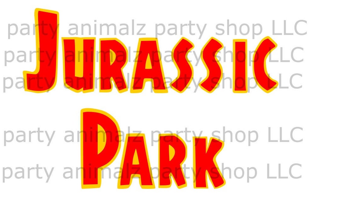 printable jurassic park gate entrance lettersbanner instant etsy