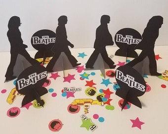 Decoração de festa com arranjo de mesa grande dos Beatles no Abbey Road (para imprimir)