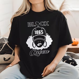 Strass Black Queen Shirt, Frauen Empowerment, schwarze Mädchen Magie, starke Frauen, Boss, schwarze Frau, Afro Frau, schwarzes Mädchen, Frauen Strass