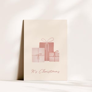 Weihnachtskarte It's Christmas | Loha Design | Schlichte Postkarte zu Weihnachten – Grußkarte zum Advent für Familie, Freunde und Kollegen